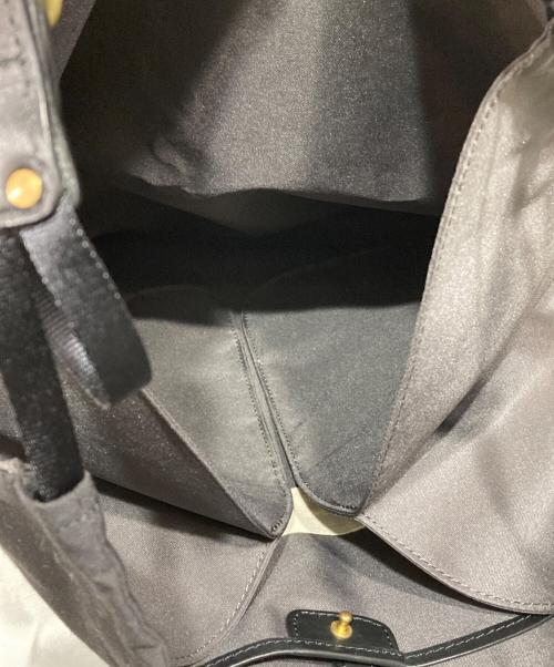 texnh（テクネ）texnh (テクネ) レザーハンドルバッグ ブラックの古着・服飾アイテム