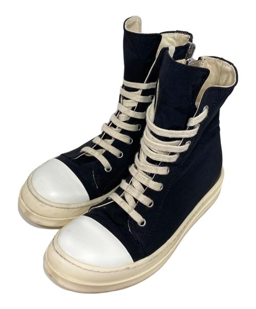 RICK OWENS（リックオウエンス）RICK OWENS (リックオウエンス) 20SS ラモーンズ ハイカットスニーカーブーツ ブラック サイズ:37の古着・服飾アイテム