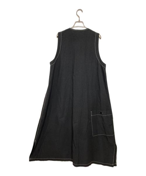 Y's（ワイズ）Y's (ワイズ) 25SS COTTON LINEN DUMP SLEEVELESS DRESS ブラック サイズ:1の古着・服飾アイテム