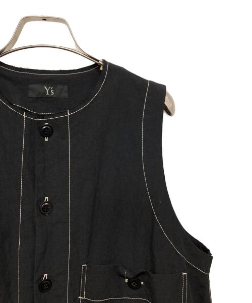 Y's（ワイズ）Y's (ワイズ) 25SS COTTON LINEN DUMP SLEEVELESS DRESS ブラック サイズ:1の古着・服飾アイテム