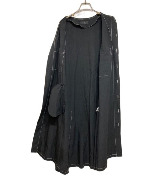 Y's（ワイズ）Y's (ワイズ) 25SS COTTON LINEN DUMP SLEEVELESS DRESS ブラック サイズ:1の古着・服飾アイテム
