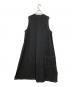 Y's (ワイズ) 25SS COTTON LINEN DUMP SLEEVELESS DRESS ブラック サイズ:1：18000円