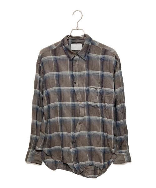 SUGARHILL（シュガーヒル）SUGARHILL (シュガーヒル) OMBRE PLAID STAGGER SHIRTS ブラウン サイズ:2の古着・服飾アイテム