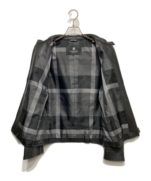 BLACK LABEL CRESTBRIDGE（ブラックレーベル クレストブリッジ）BLACK LABEL CRESTBRIDGE (ブラックレーベル クレストブリッジ) シングルレザーライダースジャケット ブラック サイズ:Mの古着・服飾アイテム