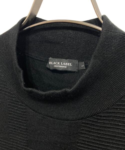BLACK LABEL CRESTBRIDGE（ブラックレーベル クレストブリッジ）BLACK LABEL CRESTBRIDGE (ブラックレーベル クレストブリッジ) シャドーチェックハイネックニット ブラック サイズ:Lの古着・服飾アイテム