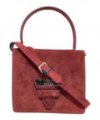 LOEWEロエベ）の古着「スエードトライアングルショルダーバッグ」｜レッド