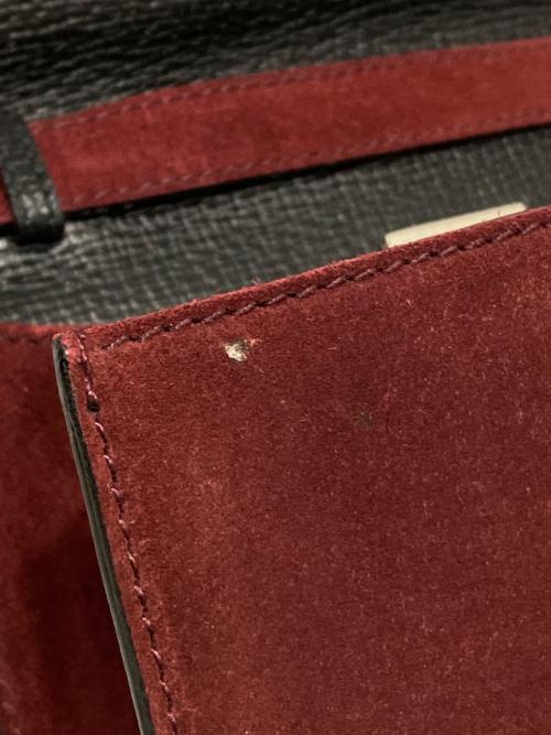 LOEWE（ロエベ）LOEWE (ロエベ) スエードトライアングルショルダーバッグ レッドの古着・服飾アイテム