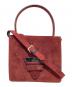 LOEWE（ロエベ）の古着「スエードトライアングルショルダーバッグ」｜レッド