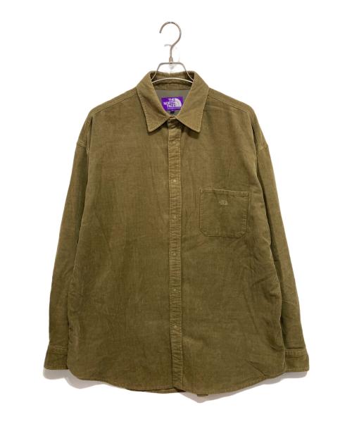 THE NORTHFACE PURPLELABEL（ザ・ノースフェイス パープルレーベル）THE NORTHFACE PURPLELABEL (ザ・ノースフェイス パープルレーベル) Organic Cotton Corduroy Big Shirt ブラウン サイズ:XLの古着・服飾アイテム