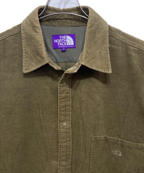 THE NORTHFACE PURPLELABEL（ザ・ノースフェイス パープルレーベル）THE NORTHFACE PURPLELABEL (ザ・ノースフェイス パープルレーベル) Organic Cotton Corduroy Big Shirt ブラウン サイズ:XLの古着・服飾アイテム