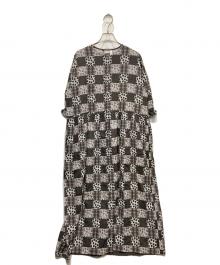 TSUHARU×HATAKAKE（ツハル×ハタカケ）の古着「袖切替ボリュームワンピース」｜グレー