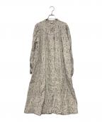 TSUHARU by samansa Mos2ツハル バイ サマンサモスモス）の古着「ローズ柄総刺繍コート」｜ベージュ