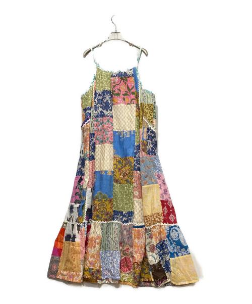 freada（フリーダ）freada (フリーダ) インド パッチワーク リメイク キャミドレス マルチカラー サイズ:FREEの古着・服飾アイテム