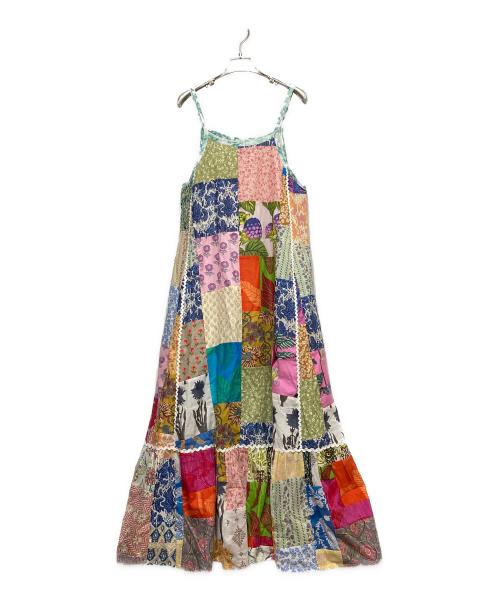 freada（フリーダ）freada (フリーダ) インド パッチワーク リメイク キャミドレス マルチカラー サイズ:FREEの古着・服飾アイテム