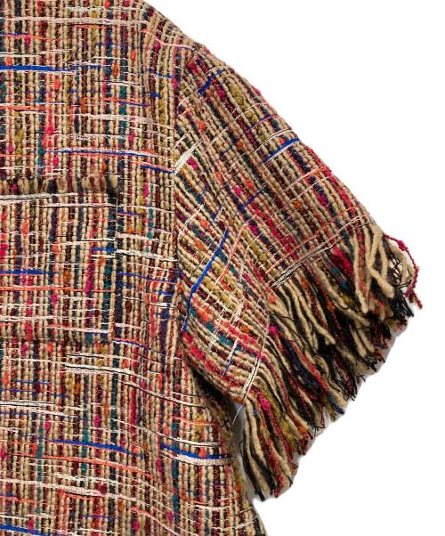 MACPHEE（マカフィー）MACPHEE (マカフィー) マルチツイード ラウンドカラージャケット レッド サイズ:FREEの古着・服飾アイテム