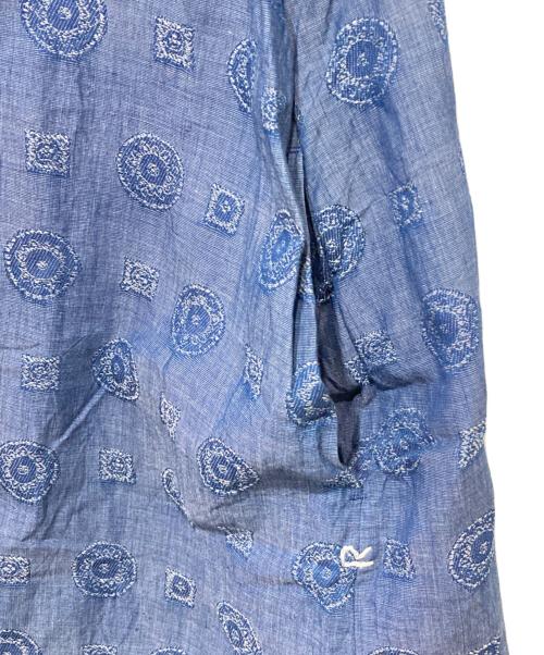 45R（フォーティファイブ・アール）45R (フォーティファイブ・アール) インディゴ染め総柄ノースリーブワンピース インディゴの古着・服飾アイテム