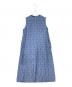 45R（フォーティファイブ・アール）の古着「インディゴ染め総柄ノースリーブワンピース」｜インディゴ