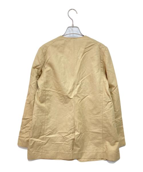 Curensology（カレンソロジー）Curensology (カレンソロジー) ノーカラージャケット ベージュ サイズ:記載なしの古着・服飾アイテム