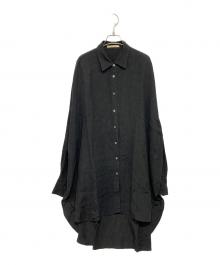 Curensology（カレンソロジー）の古着「リネンシャツワンピース」｜ブラック
