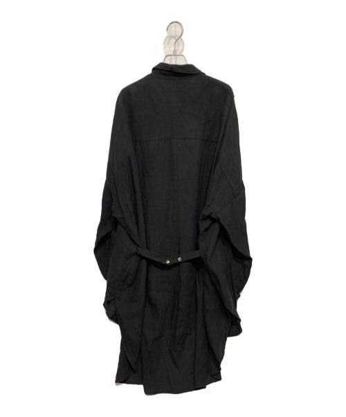 Curensology（カレンソロジー）Curensology (カレンソロジー) リネンシャツワンピース ブラック サイズ:Ｆの古着・服飾アイテム