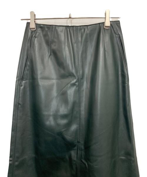 H BEAUTY&YOUTH（エイチ ビューティー&ユース）H BEAUTY&YOUTH (エイチ ビューティー&ユース) レザーライクマキシスカート グリーン サイズ:Sの古着・服飾アイテム