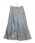 TSUHARU by samansa Mos2（ツハル バイ サマンサモスモス）の古着「Swift's Song柄前釦スカート」｜ブルー