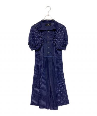 トリココムデギャルソン エプロン　ワンピース　ドット柄　レーヨン　AD2012 中古・古着通販】tricot COMME des GARCONS (トリココムデギャルソン