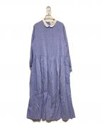 Samansa Mos2×Aliceサマンサモスモス×アリス）の古着「綿麻クレリックワンピース」｜ブルー