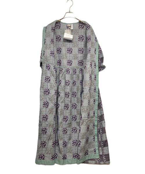 TSUHARU by samansa Mos2（ツハル バイ サマンサモスモス）TSUHARU by samansa Mos2 (ツハル バイ サマンサモスモス) HATAKAKE (ハタカケ) 袖切替ボリュームワンピース パープル サイズ:FREEの古着・服飾アイテム