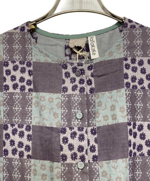 TSUHARU by samansa Mos2（ツハル バイ サマンサモスモス）TSUHARU by samansa Mos2 (ツハル バイ サマンサモスモス) HATAKAKE (ハタカケ) 袖切替ボリュームワンピース パープル サイズ:FREEの古着・服飾アイテム