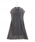 23区ニジュウサンク）の古着「Ratti ウォールプリント ワンピース」｜ネイビー