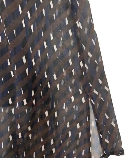 23区（ニジュウサンク）23区 (ニジュウサンク) Ratti ウォールプリント ワンピース ネイビー サイズ:36の古着・服飾アイテム