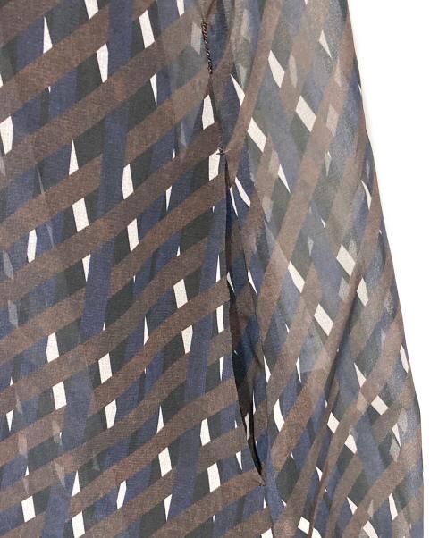 23区（ニジュウサンク）23区 (ニジュウサンク) Ratti ウォールプリント ワンピース ネイビー サイズ:36の古着・服飾アイテム