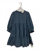 UNITED ARROWS TOKYOユナイテッドアローズトウキョウ）の古着「P ティアード チュニック ブラウス 6SL」｜ネイビー