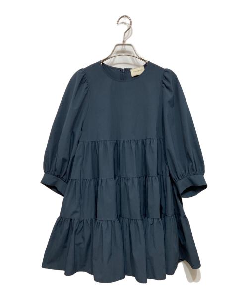 UNITED ARROWS TOKYO（ユナイテッドアローズトウキョウ）UNITED ARROWS TOKYO (ユナイテッドアローズトウキョウ) P ティアード チュニック ブラウス 6SL ネイビー サイズ:記載無しの古着・服飾アイテム