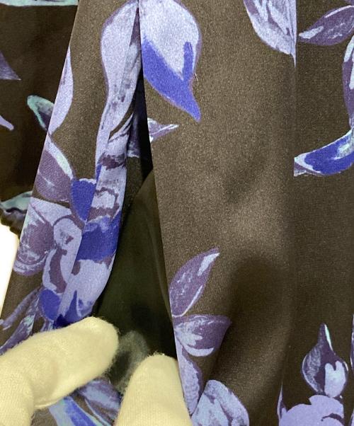 Paul Stuart（ポールスチュアート）Paul Stuart (ポールスチュアート) オリエンタルフラワープリント ワンピース ブルー サイズ:6の古着・服飾アイテム