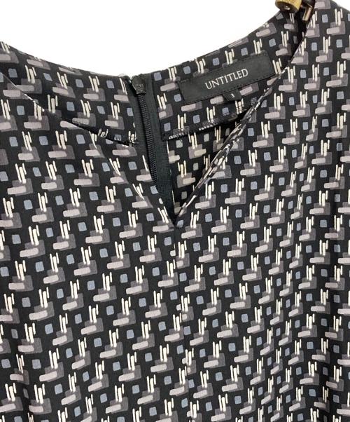 UNTITLED（アンタイトル）UNTITLED (アンタイトル) ジオメ柄 マーメイドワンピース ブラック サイズ:3の古着・服飾アイテム