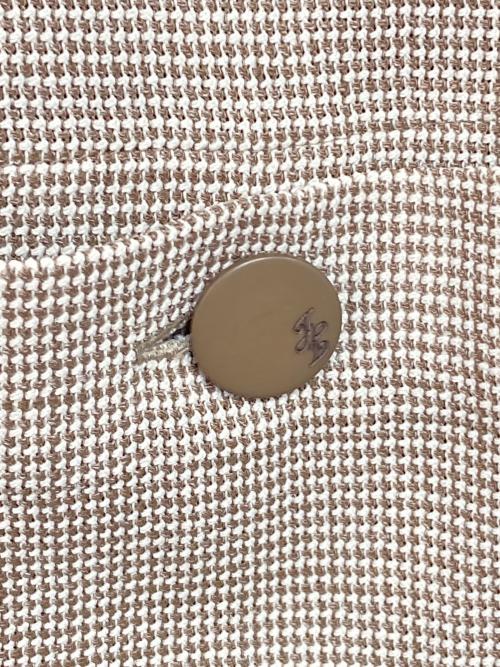 自由区（ジユウク）自由区 (ジユウク) 【洗える】ライトカラミノーカラー ジャケット ベージュ サイズ:38の古着・服飾アイテム