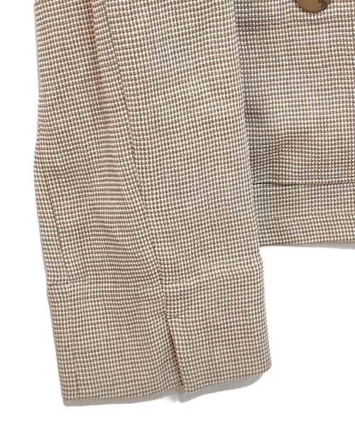 自由区（ジユウク）自由区 (ジユウク) 【洗える】ライトカラミノーカラー ジャケット ベージュ サイズ:38の古着・服飾アイテム