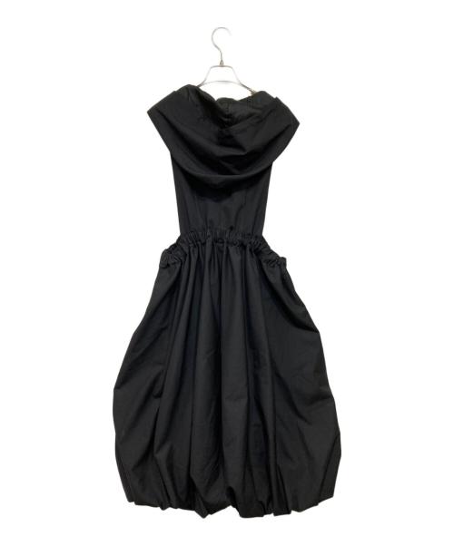 noir kei ninomiya（ノワール ケイ ニノミヤ）noir kei ninomiya (ノワール ケイ ニノミヤ) フーデットジャンパースカート ブラック サイズ:Sの古着・服飾アイテム