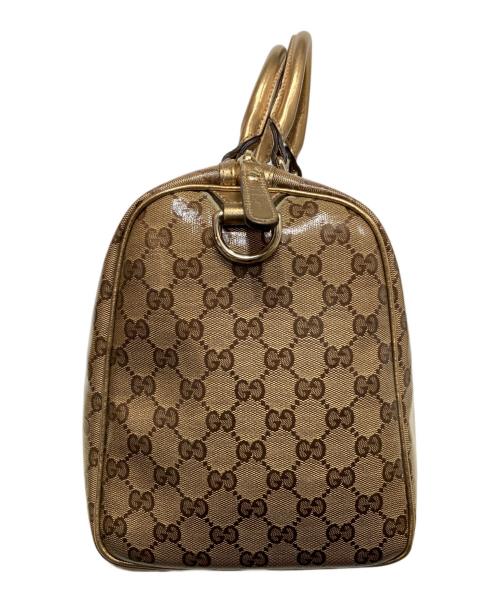 GUCCI（グッチ）GUCCI (グッチ) GGクリスタルミニボストンバッグ ブラウンの古着・服飾アイテム