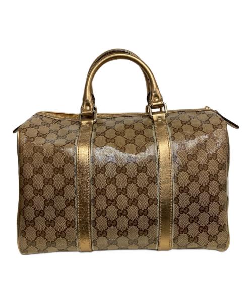 GUCCI（グッチ）GUCCI (グッチ) GGクリスタルミニボストンバッグ ブラウンの古着・服飾アイテム