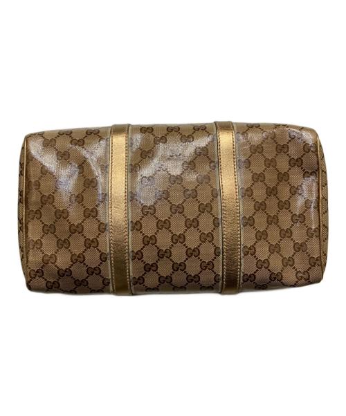 GUCCI（グッチ）GUCCI (グッチ) GGクリスタルミニボストンバッグ ブラウンの古着・服飾アイテム