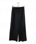 FRAMeWORKフレームワーク）の古着「ウォッシャブルTWタックワイドパンツ」｜ブラック