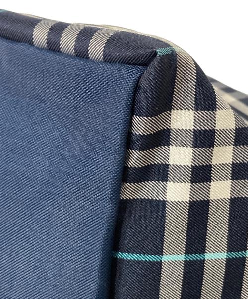 Burberry's（バーバリー）Burberry's (バーバリーズ) チェックトートバッグ ネイビーの古着・服飾アイテム