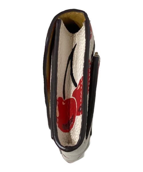 COACH（コーチ）COACH (コーチ) ウィン ソフト ウォレット ウィズ チェリー プリント レッド×ホワイトの古着・服飾アイテム