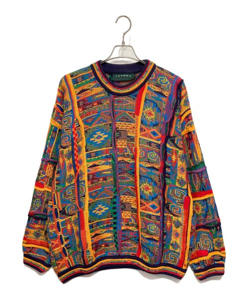 TUNDRA（ツンドラ）TUNDRA (ツンドラ) 総柄ニット マルチカラー サイズ:XLの古着・服飾アイテム