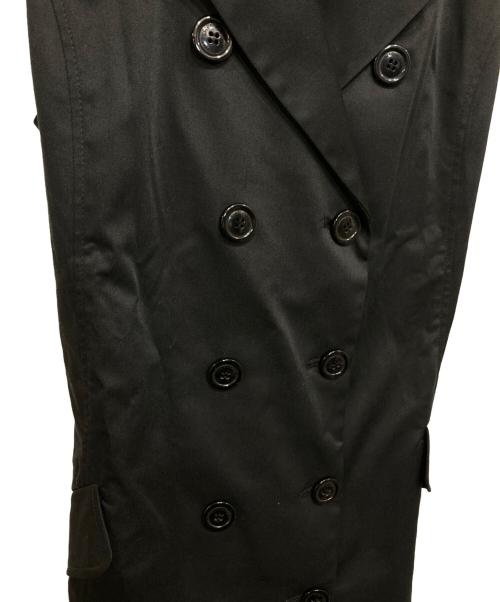 BLUE LABEL CRESTBRIDGE（ブルーレーベルクレストブリッジ）BLUE LABEL CRESTBRIDGE (ブルーレーベルクレストブリッジ) ロングトレンチジレ ブラック サイズ:38の古着・服飾アイテム