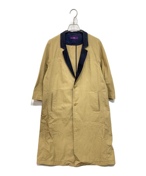 Y's（ワイズ）Y's (ワイズ) ラペル切替チェスターコート ベージュ×ネイビー サイズ:1の古着・服飾アイテム