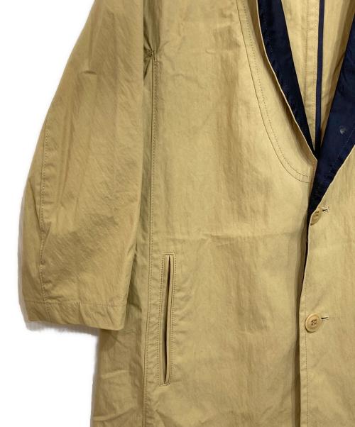 Y's（ワイズ）Y's (ワイズ) ラペル切替チェスターコート ベージュ×ネイビー サイズ:1の古着・服飾アイテム